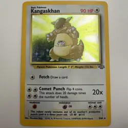 Pokemon TCG Kangaskhan Jungle 5/64 Holo Unlimited Holo Rare LP/MP - Image 1