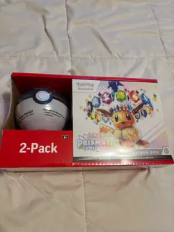 Pokemon TCG Prismatic Evolutions Elite Trainer Box ETB Pokeball Sams Club Bundle - Image 1