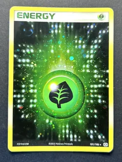 Grass Energy 101/106 Holo Rare Emerald Pokemon Card TCG MP - Image 1