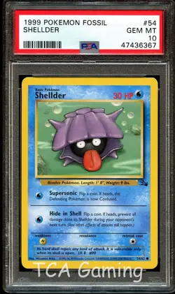 PSA 10 GEM MINT Shellder 54/62 1999-2000 (Red Logo) Pokemon Card 367 - Image 1