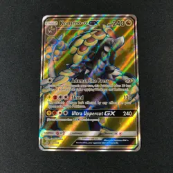 Kommo-o GX Full Art 141/145 Sun & Moon Guardians Rising Holo Pokemon Tcg Card LP - Image 1
