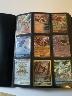 500 Pokemon Cards Near Mint in binder with spare binder guaranteed rare cards - Image 1