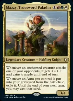 MTG Mazzy, Truesword Paladin FOIL - Battle for Baldur's Gate RARE NM #541 - Image 1
