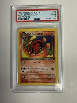 2000 Pokemon Team Rocket First Edition Dark Charmeleon #32/82 PSA 9 - Image 1