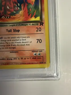 2000 Pokemon Team Rocket First Edition Dark Charmeleon #32/82 PSA 9 - Image 4