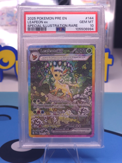 PSA 10 Leafeon ex 144/131 SIR Prismatic Evolutions Pokemon 2025 PRE EN - Image 1