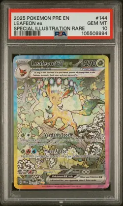 PSA 10 Leafeon ex 144/131 SIR Prismatic Evolutions Pokemon 2025 PRE EN - Image 3