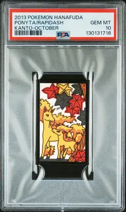 2013 POKEMON HANAFUDA KANTO OCTOBER PONYTA/RAPIDASH PSA 10 - Image 1