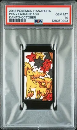 2013 POKEMON HANAFUDA KANTO OCTOBER PONYTA/RAPIDASH PSA 10 - Image 1