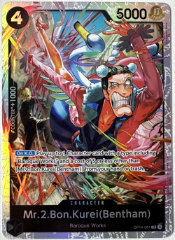 One Piece Mr.2.Bon.Kurei (Bentham) OP14-091 SR - The Azure Sea's Seven - Image 1