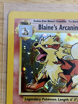 Pokemon TCG Blaine's Arcanine 1/132 Holo Rare Gym Challenge Light Play/Near Mint - Image 2