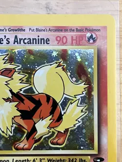 Pokemon TCG Blaine's Arcanine 1/132 Holo Rare Gym Challenge Light Play/Near Mint - Image 3