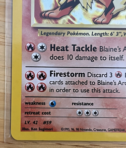 Pokemon TCG Blaine's Arcanine 1/132 Holo Rare Gym Challenge Light Play/Near Mint - Image 4