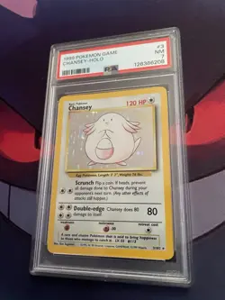 Chansey 3/102 Base Set 1999 WOTC Holo PSA 7 Near Mint Pokemon TCG - Image 2