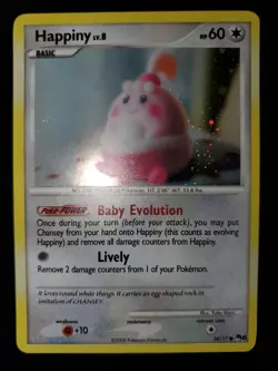 Happiny 14/17 Holo Rare Pokemon TCG POP Series 8 Card NM Near Mint Sinnoh Lively - Image 3