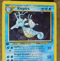Kingdra 8/111 Rare Holo 1st Edition Neo Genesis Set Pokemon Card MP - Image 2