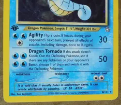 Kingdra 8/111 Rare Holo 1st Edition Neo Genesis Set Pokemon Card MP - Image 3