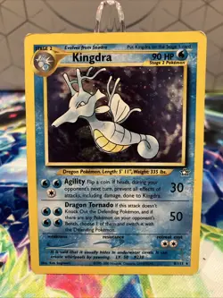 Kingdra 8/111 Neo Genesis Holo Rare Pokemon Card Unlimited, Vintage MP - Image 1