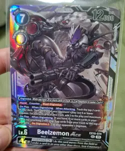 Digimon Card Game Beelzemon Ace EX10-074 SEC Secret Rare Sinister Order - Image 1