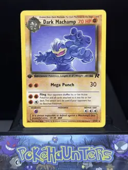 Pokemon Card Dark Machamp 27/82 Team Rocket Non Holo 1st Edition Light Play 2 - Image 1