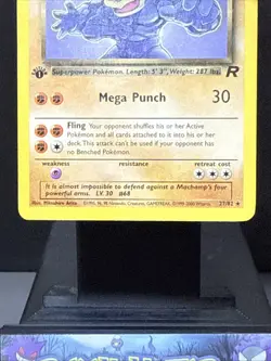 Pokemon Card Dark Machamp 27/82 Team Rocket Non Holo 1st Edition Light Play 2 - Image 3