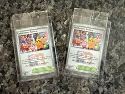 2x Pokemon TCG Celebratory Fanfare - Ace Trainer Reward Card - Image 1