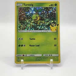 Turtwig - 4/25 - Confetti Holo - McDonalds 2021 - Pokemon Card - NM/M - Image 1
