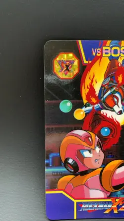 Mega Man X2 Rock Man Flame Stag Card TCG Capcom 1994 Japan - Image 2