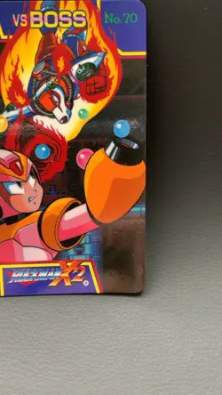 Mega Man X2 Rock Man Flame Stag Card TCG Capcom 1994 Japan - Image 5