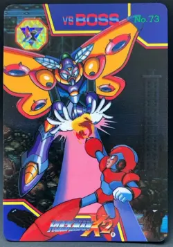 Mega Man X2 Rock Man Morph Moth 73 Card TCG Capcom 1994 Japan - Image 1