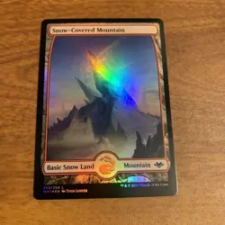 MTG Snow-Covered Mountain Full Art FOIL Modern Horizons (MH1) - Image 1