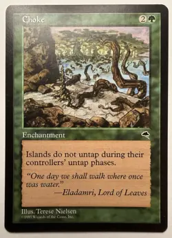 Magic the Gathering - Choke - Enchantment - Tempest - Green - Image 1
