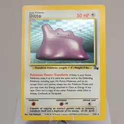 Pokemon TCG - Ditto 3/62 Fossil Holo Rare WOTC 1999 - MP Indent - Image 2