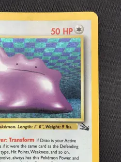Ditto 3/62 Pokemon TCG Fossil Set 1999 WOTC Vintage Holo Rare MP - Image 3