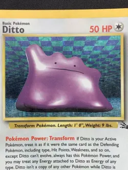 Ditto 3/62 Pokemon TCG Fossil Set 1999 WOTC Vintage Holo Rare MP - Image 4