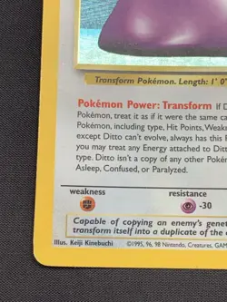 Ditto 3/62 Pokemon TCG Fossil Set 1999 WOTC Vintage Holo Rare MP - Image 5