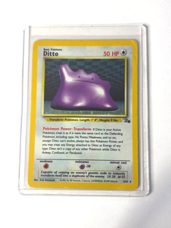 Ditto 3/62 - Fossil Unlimited Holo Rare WOTC Pokemon TCG MP - Image 1