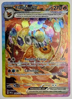Pokemon TCG SV Prismatic Evolutions Flareon EX Sir 146/131 NM/MT Condition - Image 1