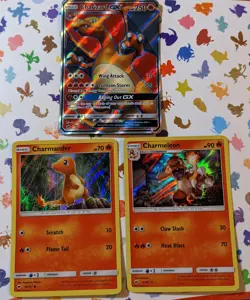Pokemon TCG Charizard GX SM60, Charmeleon 19/147, Charmander 18/147 Holo Promos - Image 1