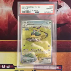 GROTLE - POKEMON-TEF EN (2024) ILLUSTRATION RARE- #164/162 PSA 10 GEM MINT - Image 1