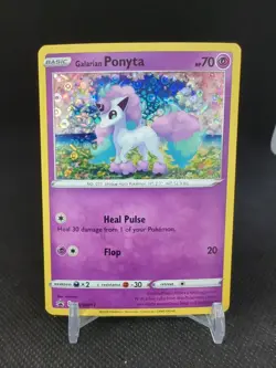 2021 Pokemon Galarian Ponyta Black Star Promo Holo SWSH013 - Image 1
