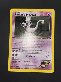 Pokemon TCG Rockets Mewtwo Gym Challenge Holo Card 14/132 1st Edition - Image 4