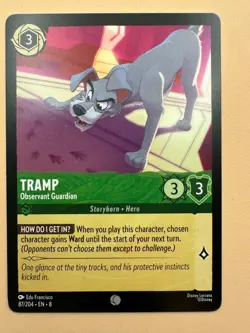 Disney Lorcana TCG * 87/204 Tramp - Observant Guardian C * Reign of Jafar * NN - Image 1