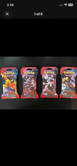 Pokemon TCG Destined Rivals Sleeved Booster Pack Lot of 10 New/Sealed - Image 2