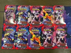 Pokemon TCG Destined Rivals Sleeved Booster Pack Lot of 10 New/Sealed - Image 1