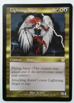 Lightning Angel *Rare* Magic MtG x1 Apocalypse MP - Image 1
