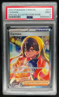 2024 Pokemon SV Twilight Masquerade TWM EN Carmine #217/167 PSA 9 - Image 1