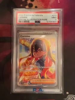 PSA 9 Carmine 217/167 Full Art SIR Twilight Masquerade 2024 Pokemon - Image 1