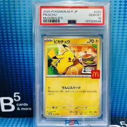 PSA 10 Pikachu 020/M-P McDonald's Happy Set Pokemon Card Japanese Promo 2025 - Image 1