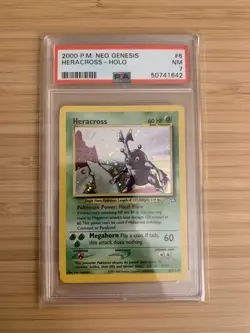 Pokemon Heracross Neo Genesis Unlimited 6/111 PSA 7 (50741642) - Image 1